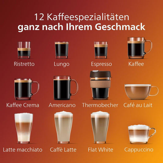Serie 5400 Kaffeevollautomat EP5447/90–12 Kaffeespezialitäten,Intuitives Display,4 Benutzerprofile,Chrom