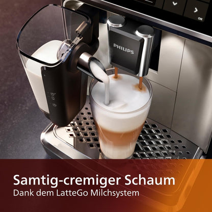 Serie 5400 Kaffeevollautomat EP5447/90–12 Kaffeespezialitäten,Intuitives Display,4 Benutzerprofile,Chrom